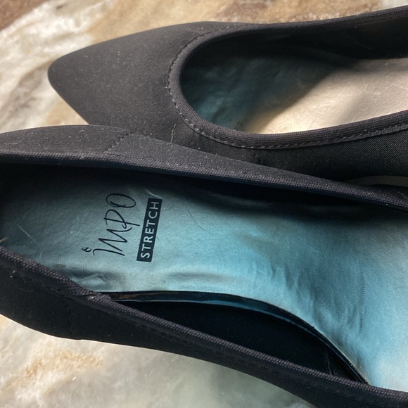 Impo Endora 9 1/2M black stretch kitten heels - Picture 7 of 8